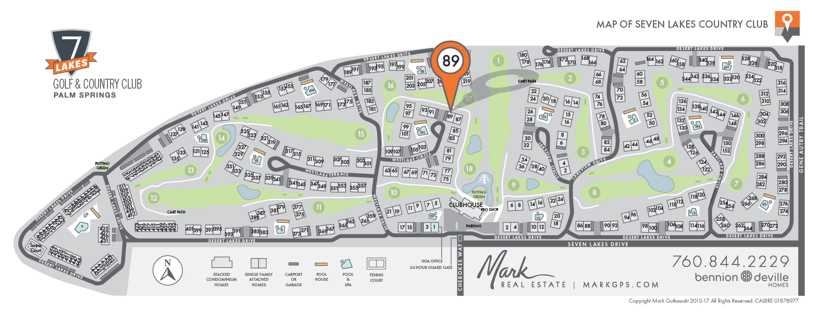 Seven Lakes Country Club Map | Palm Springs Real Estate