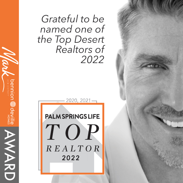Mark awarded Top Realtor Palm Springs 2020