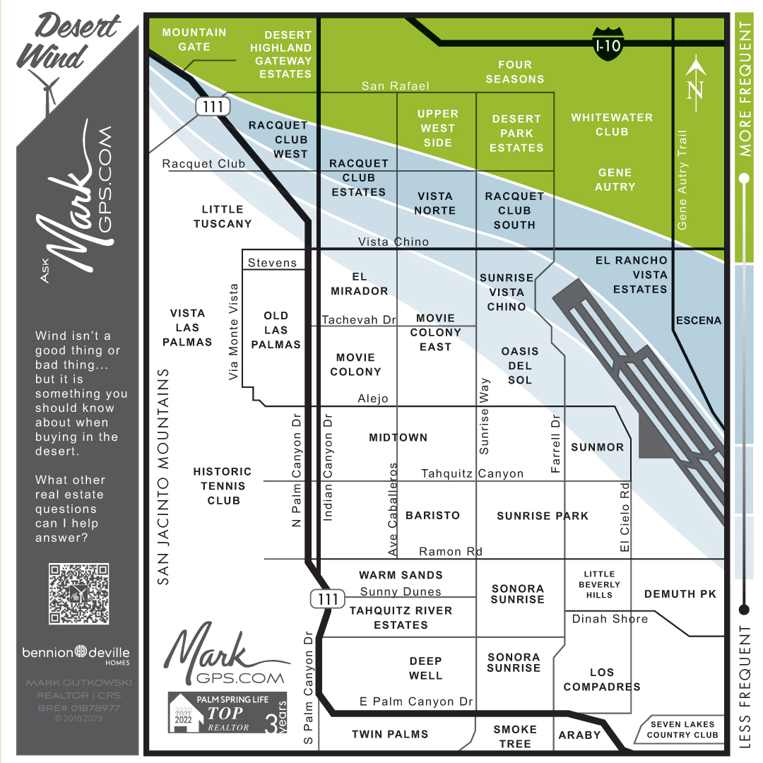 Palm Springs Wind Map - Is Palm Springs windy? | Greater Palm Springs Real Estate