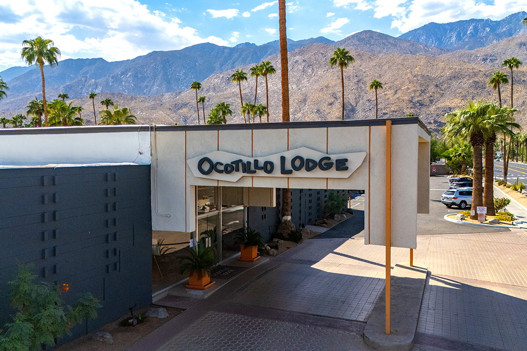 261 E La Verne Way #H | Mid-century 1-bedroom condo in South Palm Springs with spectacular views, and can be used as a short term rental, in South Palm Springs, CA. Link here to 3D matterport tour, tour video, floor plans, and photo gallery.