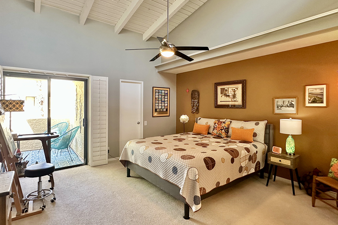 Primary bedroom image at 1621 S Cerritos Drive in Palm Springs California