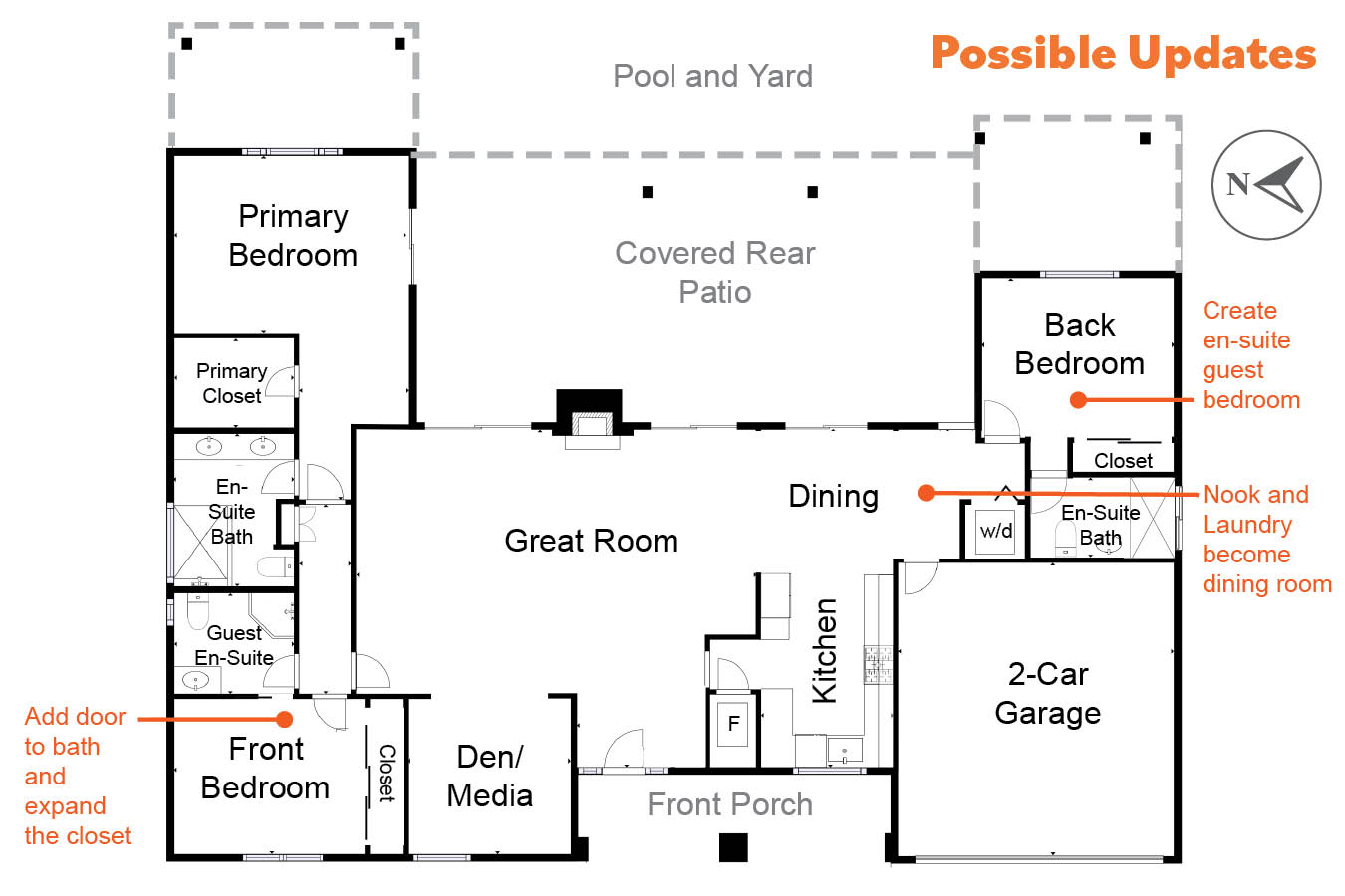 Floor Plan 1332 S Beverly Drive in Palm Springs, CA