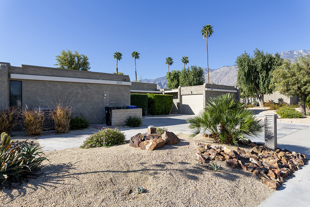 Front exterior of 2033 E El Alameda in Palm Springs, CA